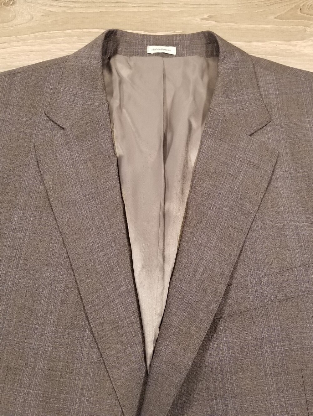 Peter Millar Sports Coat Blazer Mens 44R Wool Gray Glen Plaid Windowpane